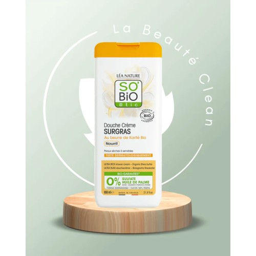 SO BIO DOUCHE CREME AU BEURRE DE KARITE BIO 650ML