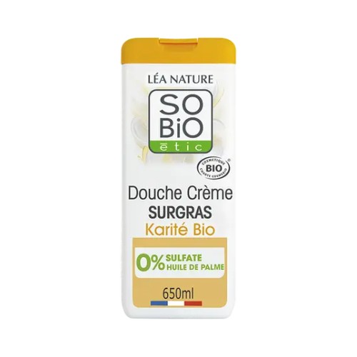 SO BIO DOUCHE CREME AU BEURRE DE KARITE BIO 650ML