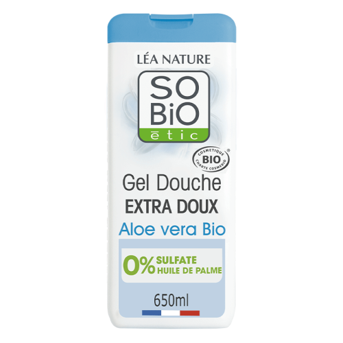 SO BIO GEL DOUCHE EXTRA DOUX AU GEL D'ALOE VERA BIO 650ML