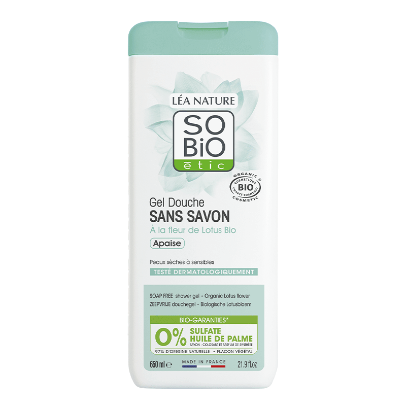 SO BIO GEL DOUCHE SANS SAVON A LA FLEUR DE LOTUS BIO 650ML