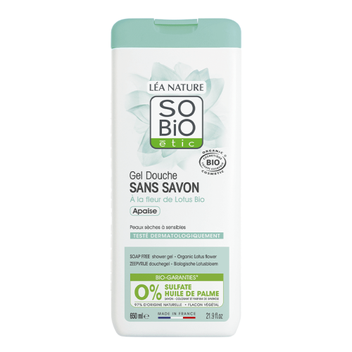 SO BIO GEL DOUCHE SANS SAVON A LA FLEUR DE LOTUS BIO 650ML