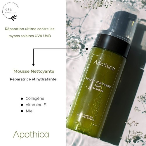 APOTHICA MOUSSE NETTOYANTE AU MIEL 150ML