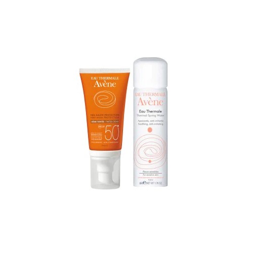 AVENE COFFRET ECRAN CREME SPF 50+ 50ML + EAU THERMALE